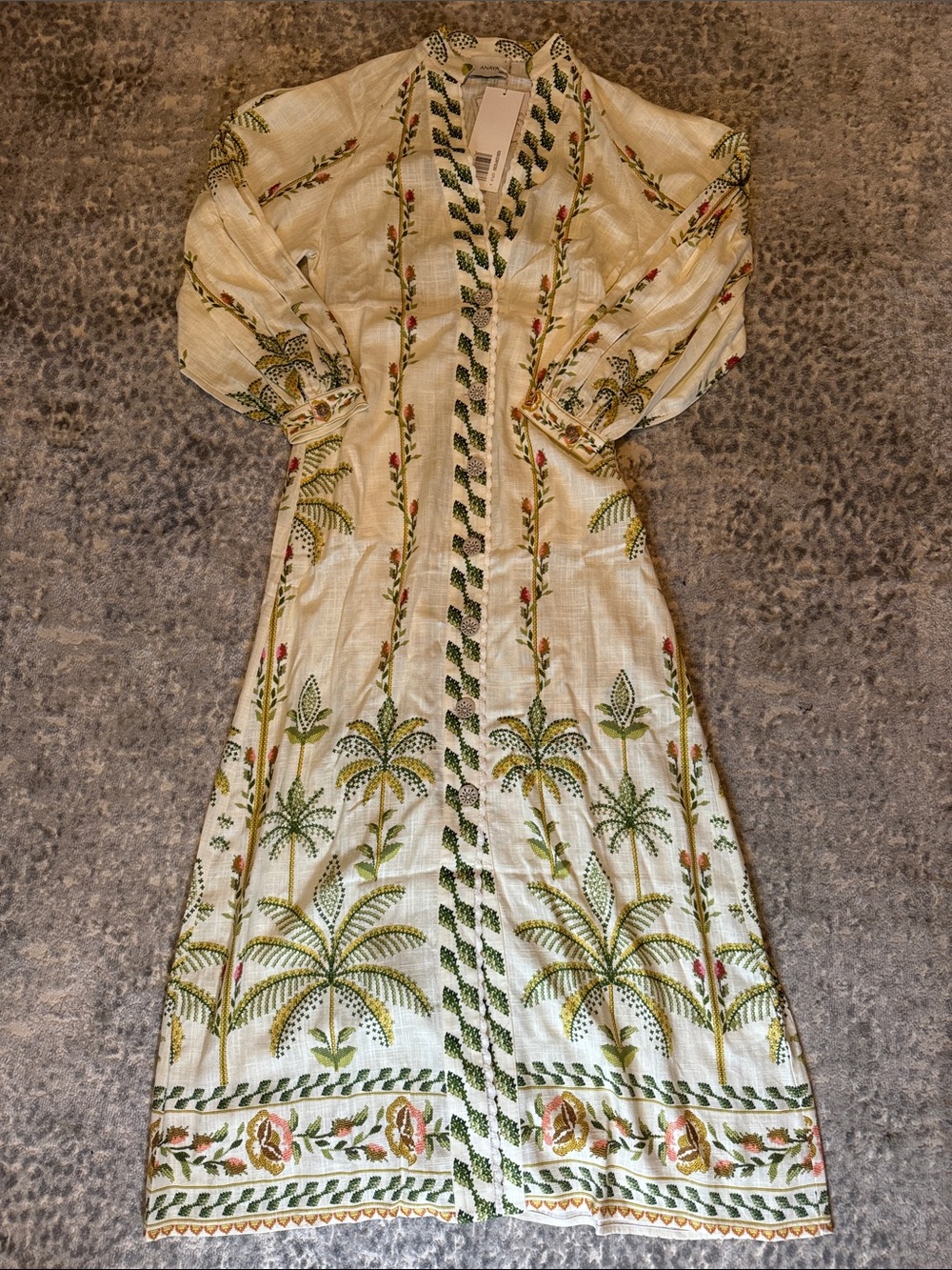 Anaya by Few Moda Raquel Linen Embroidered Dress
